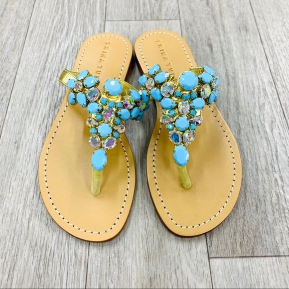 TrinaTurk Shoes - TRINA TURK Mesa Embellished Slip-On Flat Sandal